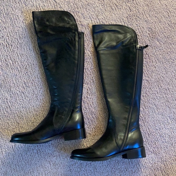Steve Madden Black Riding Boots - Picture 2 of 3
